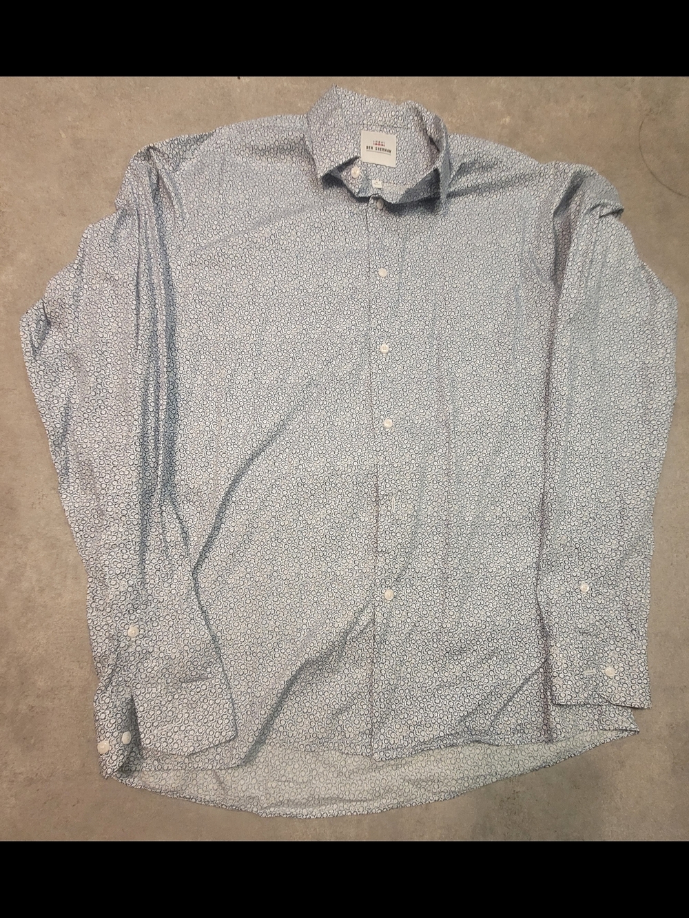 Ben Sherman Light Blue Tiny Floral Button-Up Shirt